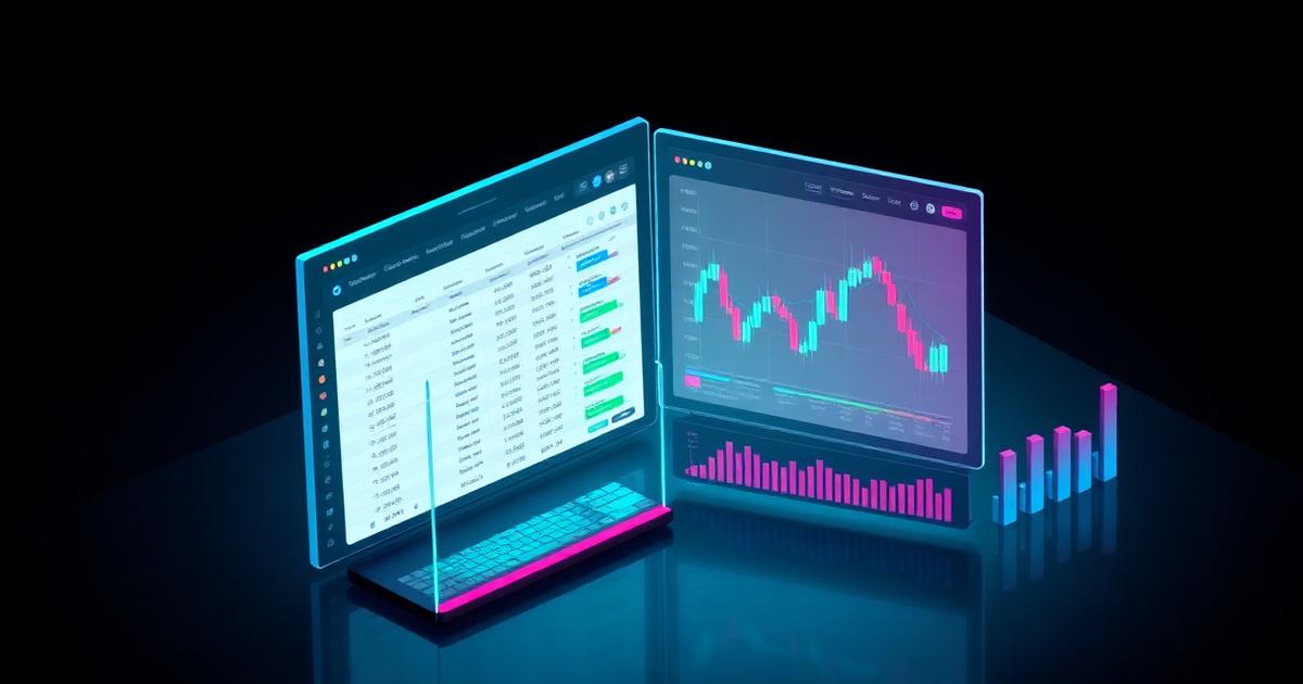 LW Management platform research illustration with order book and chart windows